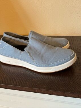 KURU Slip-On Sneakers Women’s Size 9 Blue Canvas Comfort Shoes Orthopedic Casual